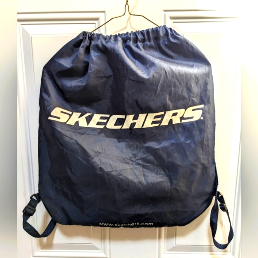 Sketchers Drawstring and Backpack Bag, Deep Navy Blue